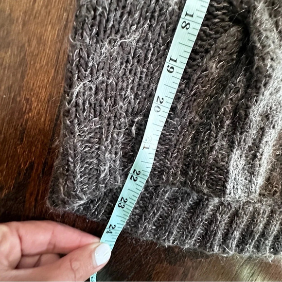 THEORY Bramsy Airmix Dark Gray Cable Knit Chunky Sweater Size Small 1357 - Picture 8 of 10